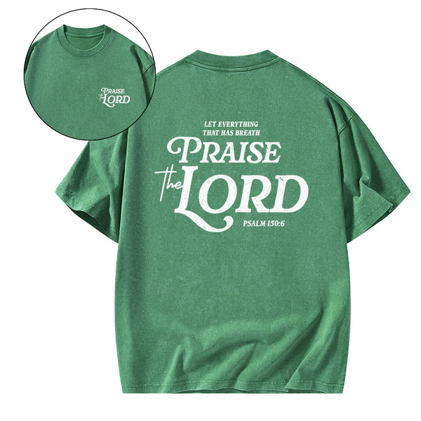 Praise The Lord Christian Washed T-Shirt