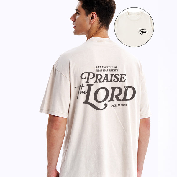 Praise The Lord Christian Washed T-Shirt