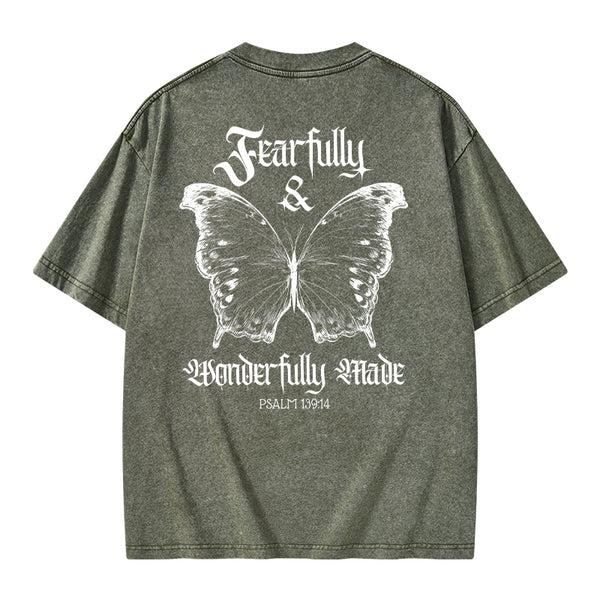Fearfully And Wonderfully Christian Washed T-Shirt