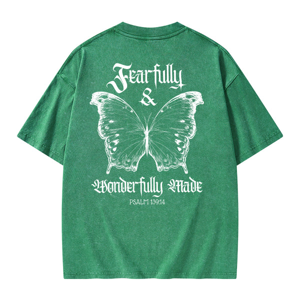 Fearfully And Wonderfully Christian Washed T-Shirt