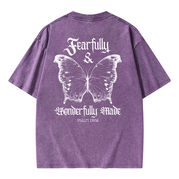 Fearfully And Wonderfully Christian Washed T-Shirt