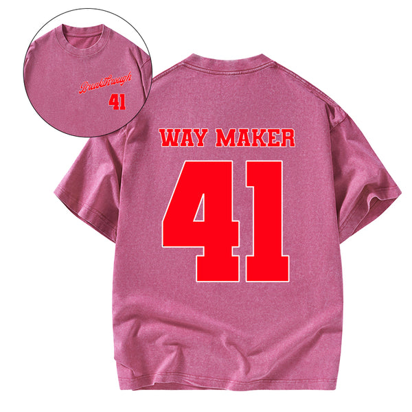 Way Maker Christian Washed T-Shirt