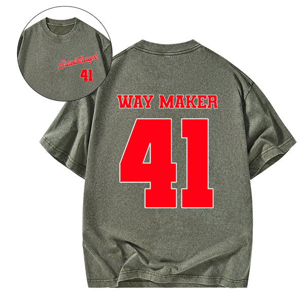 Way Maker Christian Washed T-Shirt