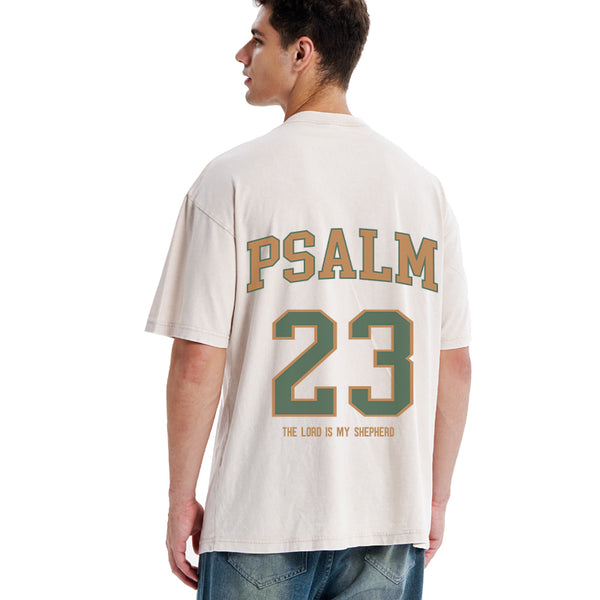 GC-WTS1225 Psalm 23 Christian Washed T-Shirt