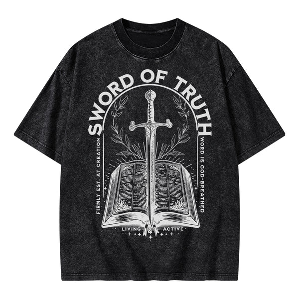 Sword Of Truth Christian Washed T-Shirt