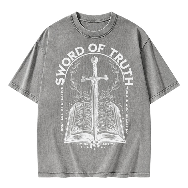 Sword Of Truth Christian Washed T-Shirt