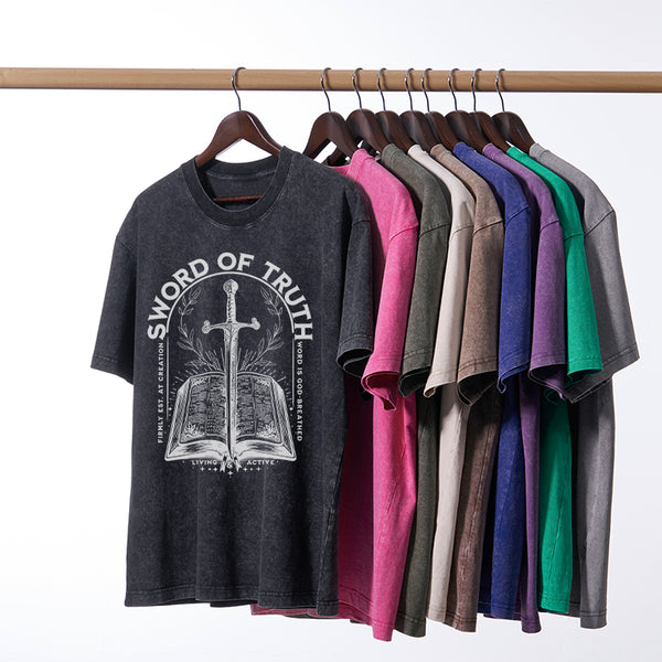 Sword Of Truth Christian Washed T-Shirt