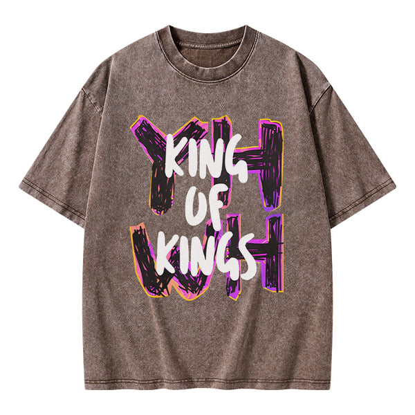 GC-WTS1252 King Of Kings Christian Washed T-Shirt