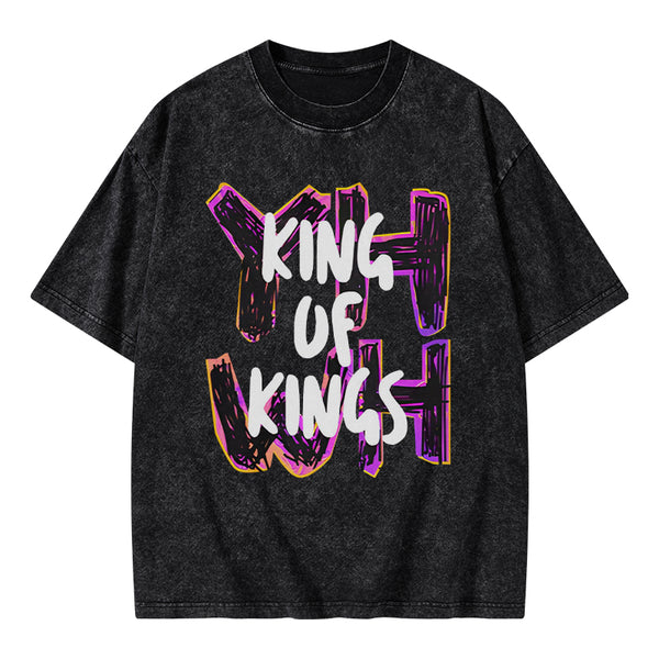 GC-WTS1252 King Of Kings Christian Washed T-Shirt