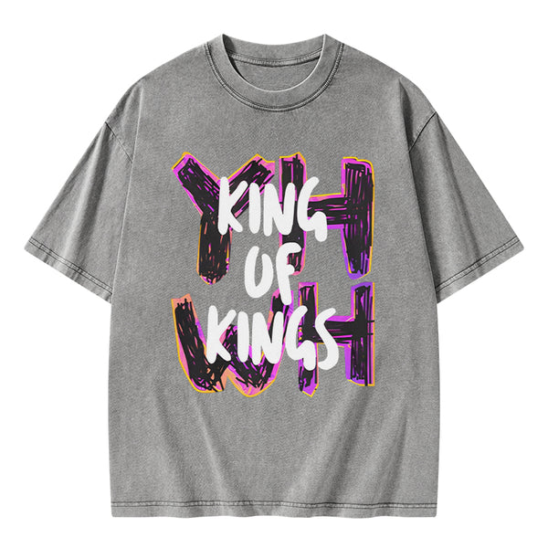 GC-WTS1252 King Of Kings Christian Washed T-Shirt