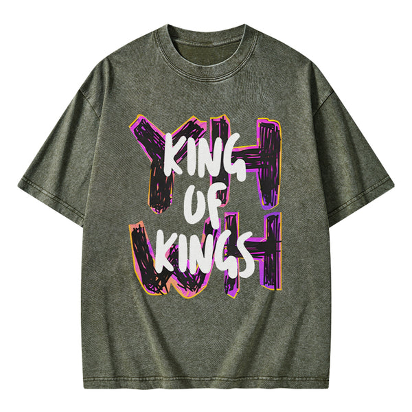 GC-WTS1252 King Of Kings Christian Washed T-Shirt