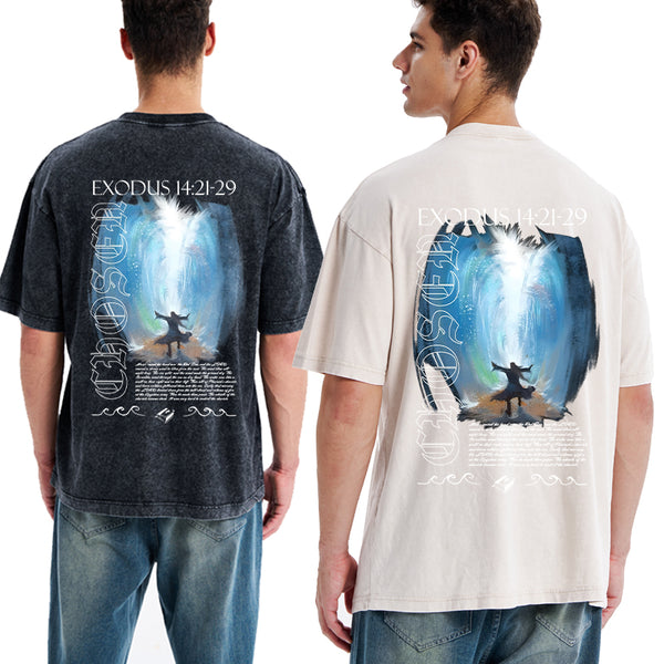 Moses Parting Sea Washed T-Shirt