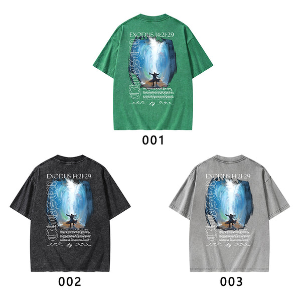 Moses Parting Sea Washed T-Shirt