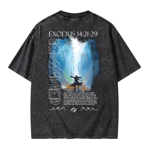 Moses Parting Sea Washed T-Shirt