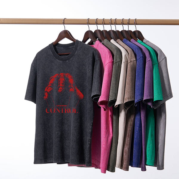 God Is In Control Christian Washed T-Shirt