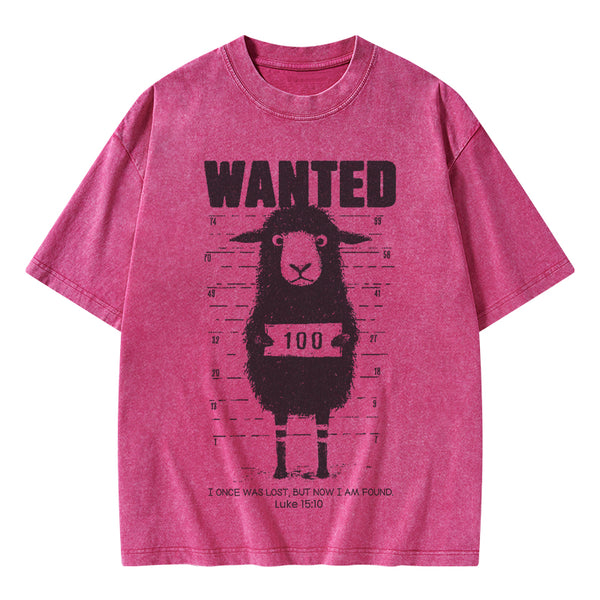 GC-WTS1311 I Once Was Lost But Now I Am Found Christian Washed T-Shirt