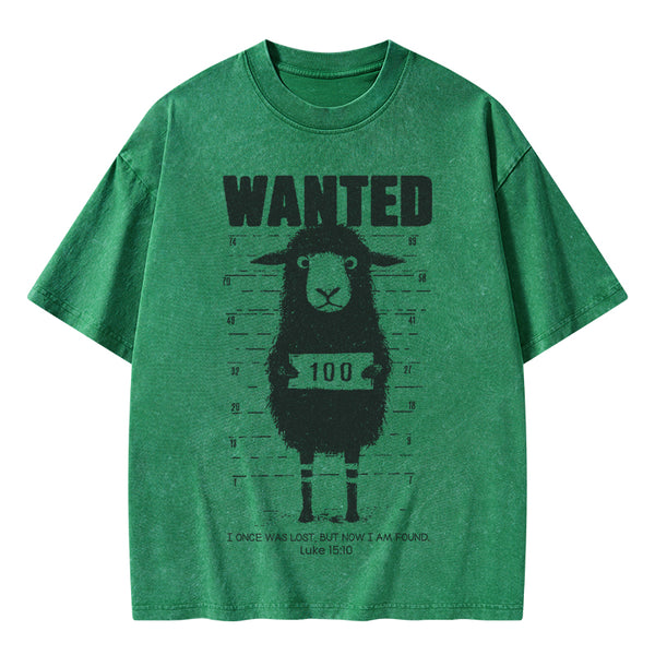 GC-WTS1311 I Once Was Lost But Now I Am Found Christian Washed T-Shirt
