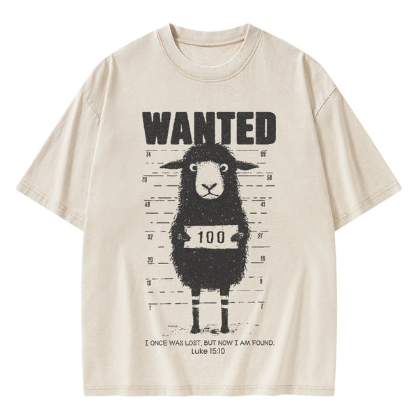 GC-WTS1311 I Once Was Lost But Now I Am Found Christian Washed T-Shirt