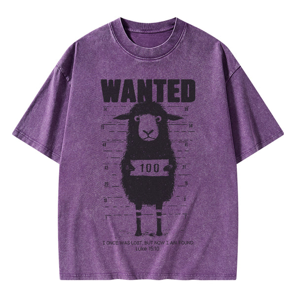 GC-WTS1311 I Once Was Lost But Now I Am Found Christian Washed T-Shirt