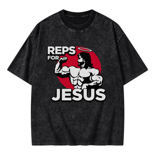 Reps For Jesus Christian Washed T-Shirt