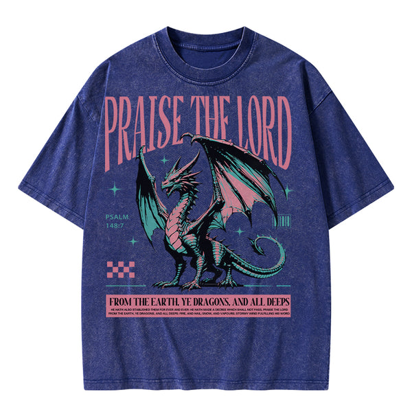 Praise The Lord Christian Washed T-Shirt