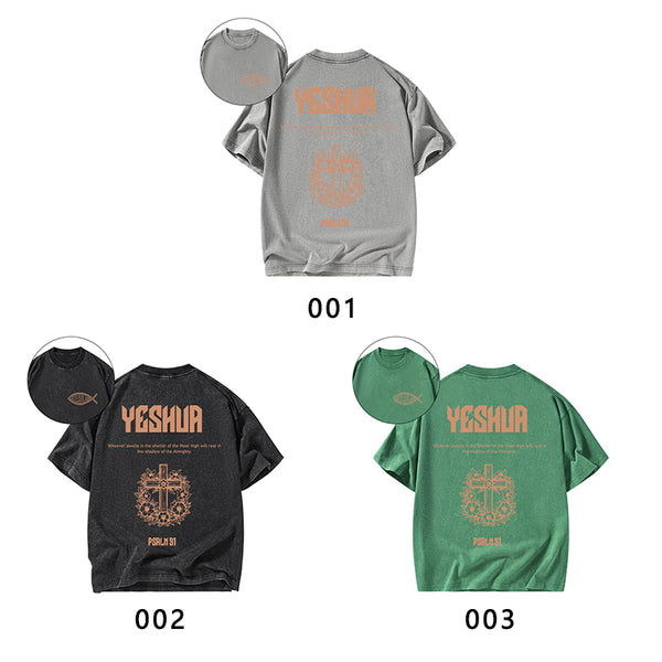 Yeshua The Almighty Chrsitian Washed T-Shirt