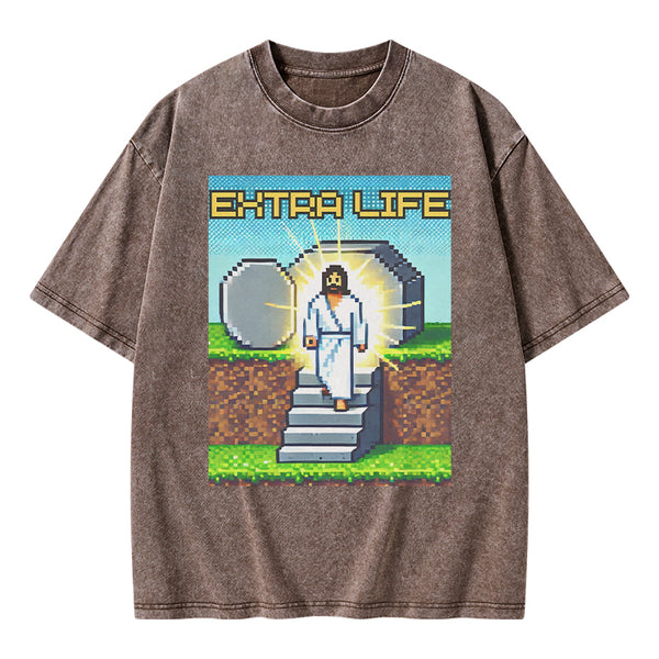 GC-WTS1543 Extra Life Christian Washed T-Shirt