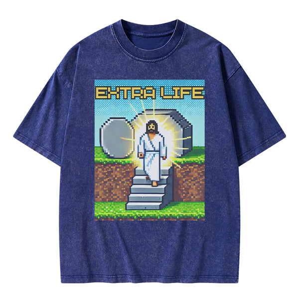 GC-WTS1543 Extra Life Christian Washed T-Shirt