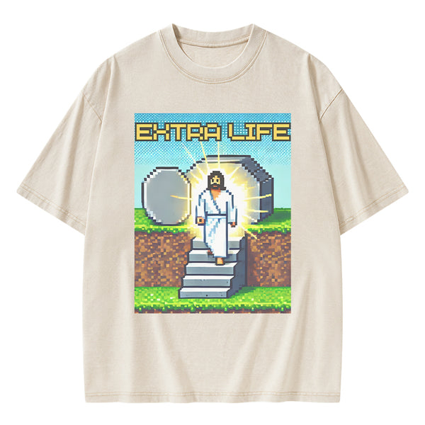 GC-WTS1543 Extra Life Christian Washed T-Shirt