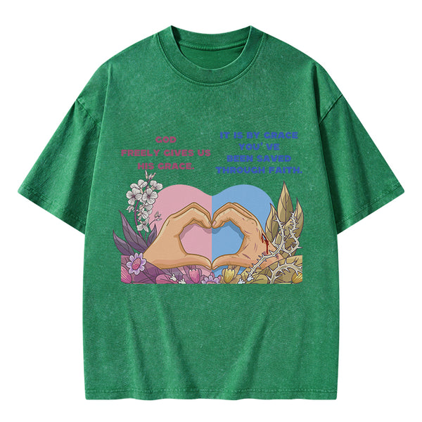 God's Grace Christian Washed T-Shirt