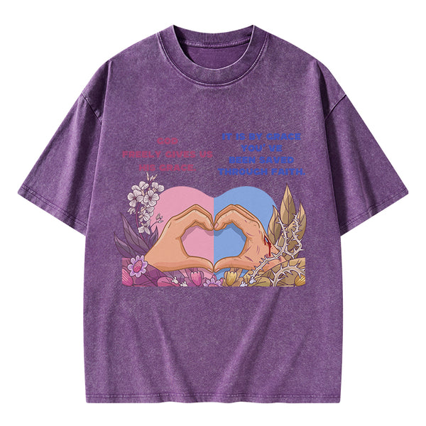 God's Grace Christian Washed T-Shirt