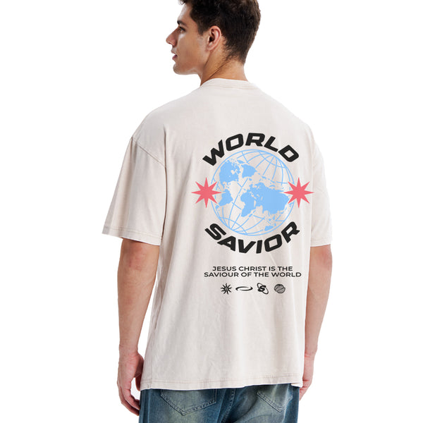 World Savior Christian Washed T-Shirt