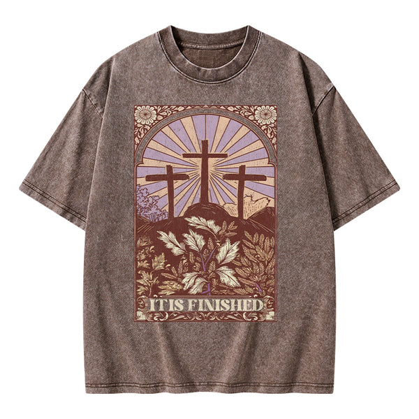 It Is Finished Christian Washed T-Shirt