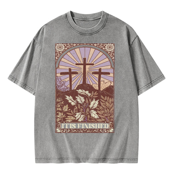 It Is Finished Christian Washed T-Shirt