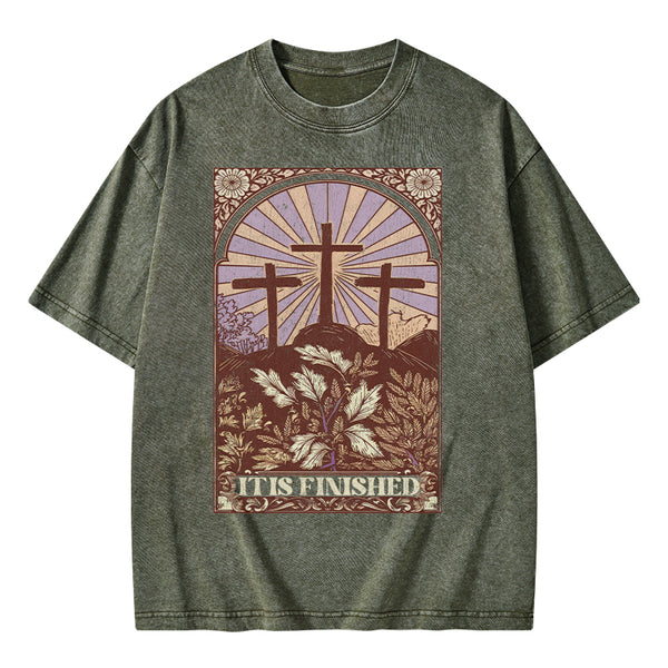 It Is Finished Christian Washed T-Shirt