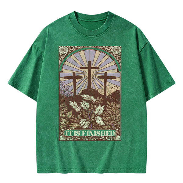 It Is Finished Christian Washed T-Shirt