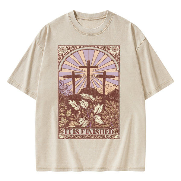 It Is Finished Christian Washed T-Shirt