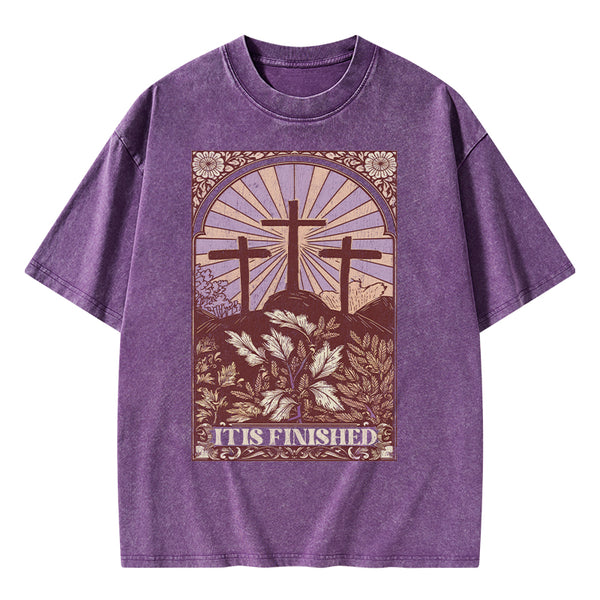It Is Finished Christian Washed T-Shirt
