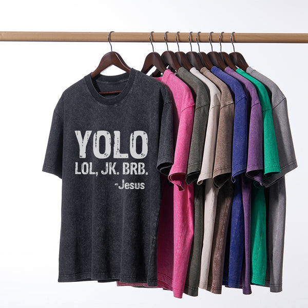GC-WTS1676 YOLO Christian Washed T-Shirt