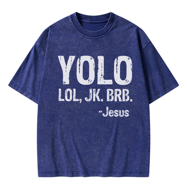 GC-WTS1676 YOLO Christian Washed T-Shirt