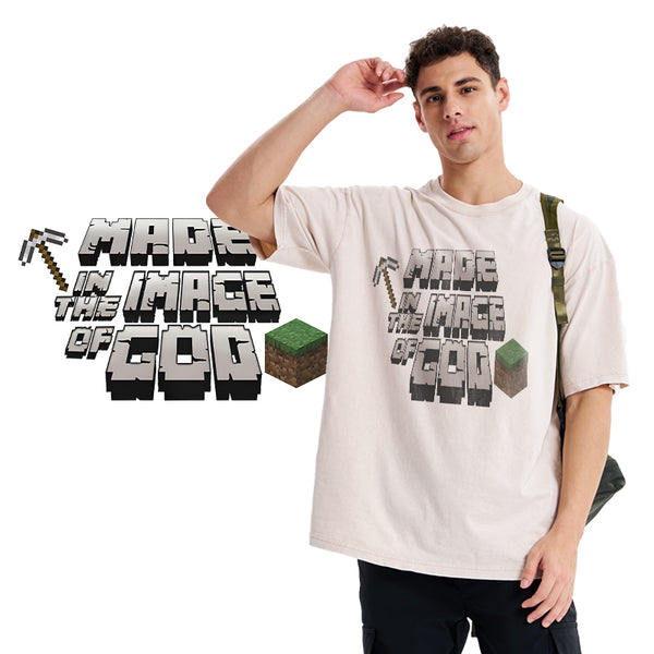 Made In The Image Of God Christian Washed T-Shirt