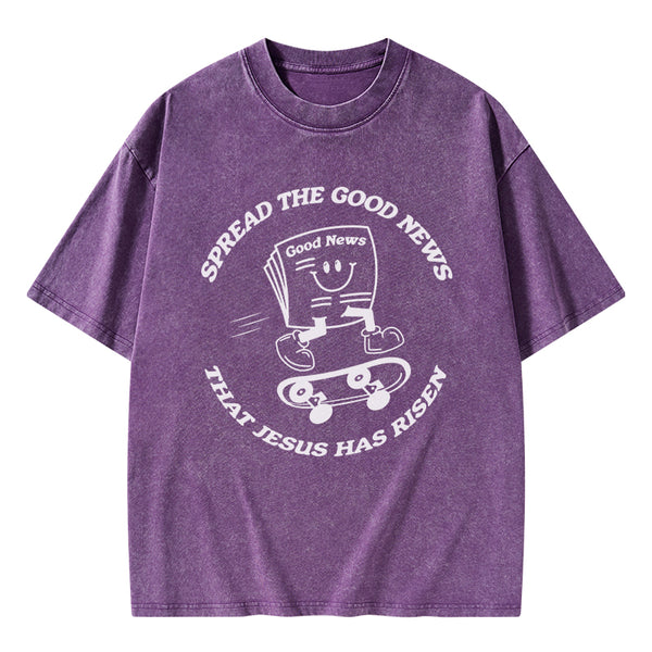 Spread The Good News Christian Washed T-Shirt