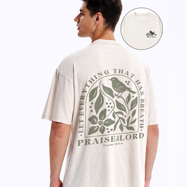 Let Everything That Has Breath Christian Washed T-Shirt