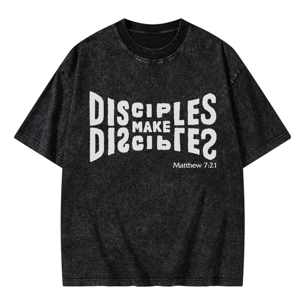 Go And Make Disciples Of All Nations Christian Washed T-Shirt