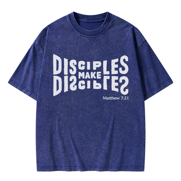 Go And Make Disciples Of All Nations Christian Washed T-Shirt
