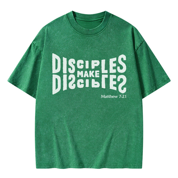 Go And Make Disciples Of All Nations Christian Washed T-Shirt