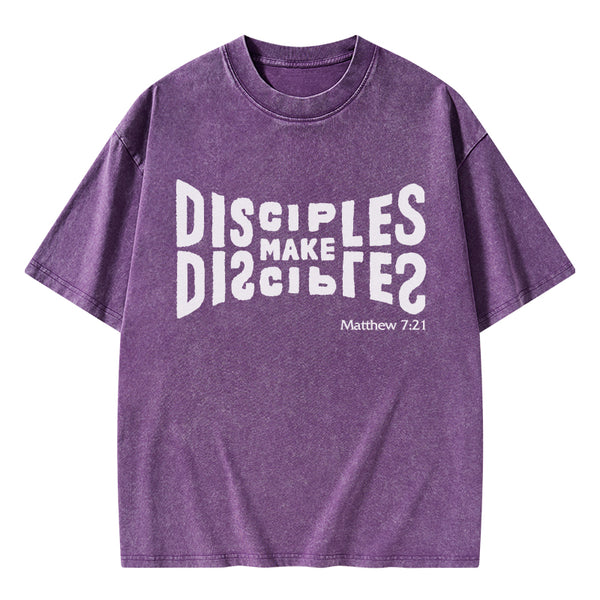 Go And Make Disciples Of All Nations Christian Washed T-Shirt