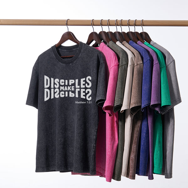 Go And Make Disciples Of All Nations Christian Washed T-Shirt