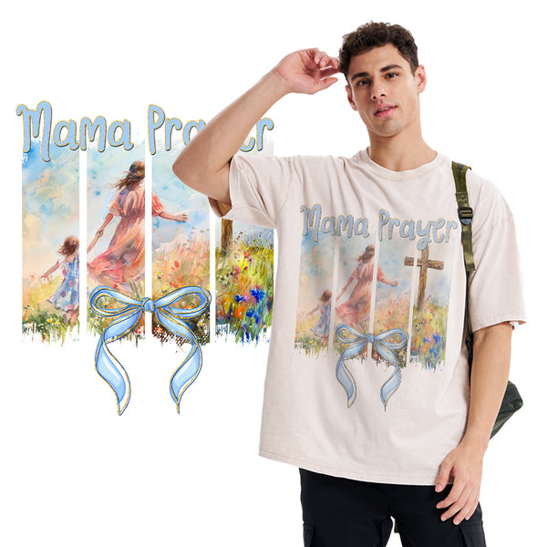Mama Prayer Christian Washed T-Shirt