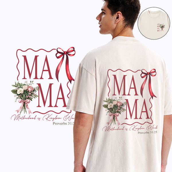 Motherhood Is Kingdom Work Christian Washed T-Shirt